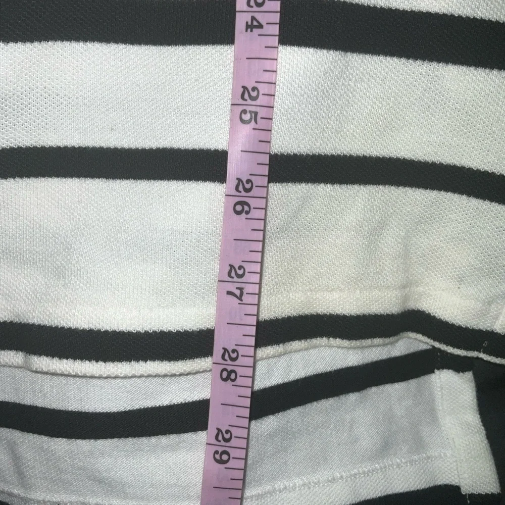 Ralph Lauren Black and White Striped Polo Shirt